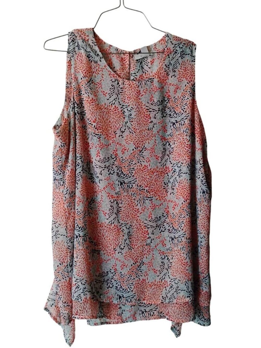 White Floral Multicolor Shift Dress Plus Size